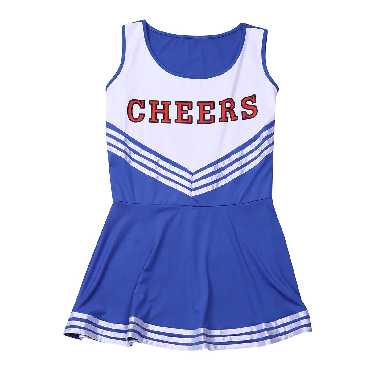 Women's Sexy Cosplay Costume Cheerleader / Sleeveless School Uniform / Erotic Mini Striped Dress - EVE's SECRETS