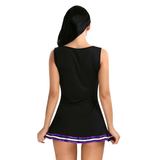 Women's Sexy Cosplay Costume Cheerleader / Sleeveless School Uniform / Erotic Mini Striped Dress - EVE's SECRETS