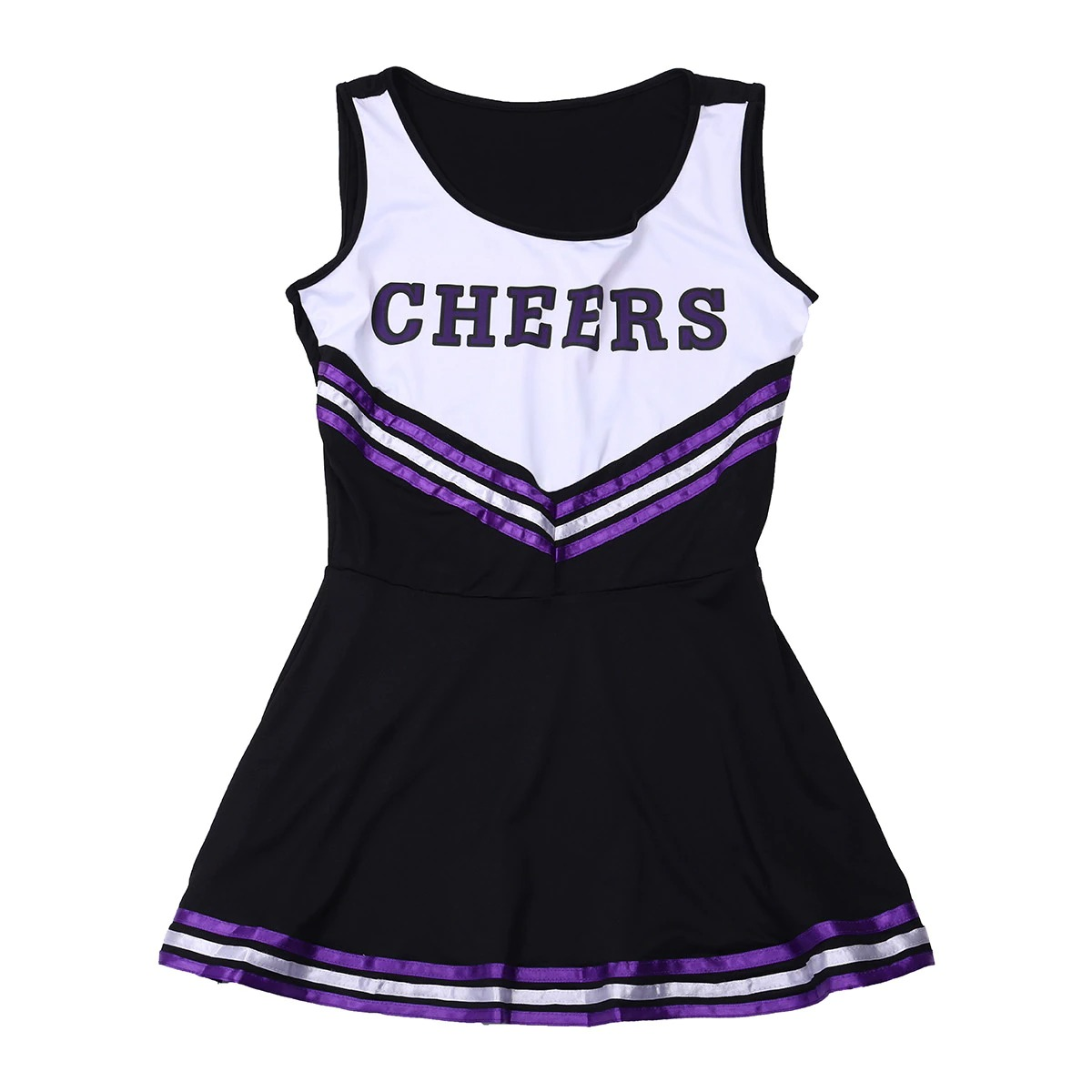 Women's Sexy Cosplay Costume Cheerleader / Sleeveless School Uniform / Erotic Mini Striped Dress - EVE's SECRETS