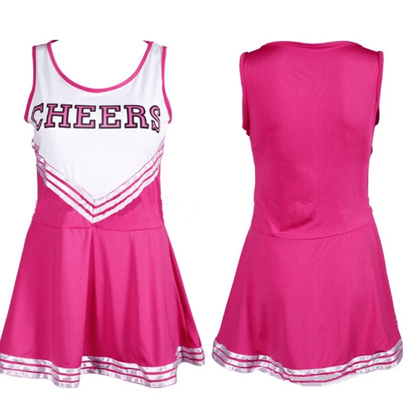 Women's Sexy Cosplay Cheerleader Costume / Sleeveless School Uniform / Erotic Striped Mini Dress - EVE's SECRETS
