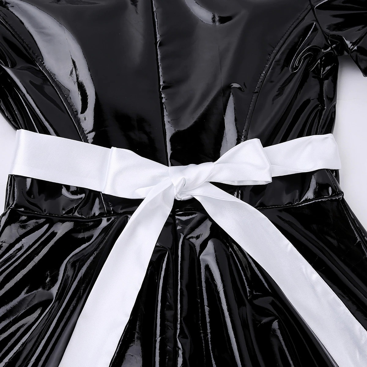 Women's Sexy Costume Maid with Ruffled Puff Sleeve / Erotic Fancy Dress with Apron - EVE's SECRETS