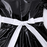 Women's Sexy Costume Maid with Ruffled Puff Sleeve / Erotic Fancy Dress with Apron - EVE's SECRETS