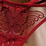 Women's Sexy G-Strings with Butterfly Embroidery / Ladies Lace Lingerie - EVE's SECRETS