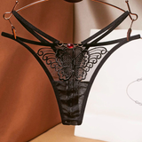 Women's Sexy G-Strings with Butterfly Embroidery / Ladies Lace Lingerie - EVE's SECRETS