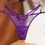 Women's Sexy G-Strings with Butterfly Embroidery / Ladies Lace Lingerie - EVE's SECRETS