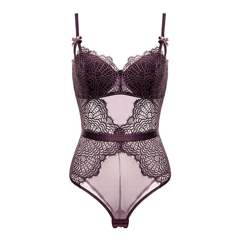 Women's Sexy Lace Bodycon Underwear with Embroidery / Erotic Lingerie with Push Up Bra - EVE's SECRETS
