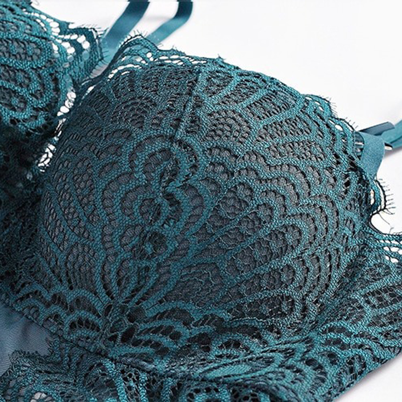 Women's Sexy Lace Bodycon Underwear with Embroidery / Erotic Lingerie with Push Up Bra - EVE's SECRETS
