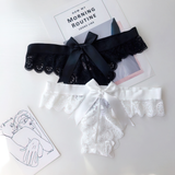 Women's Sexy Lace Panties / Female Mid Waist Panties With Bow / Aesthetic Underwear For Girl - EVE's SECRETS