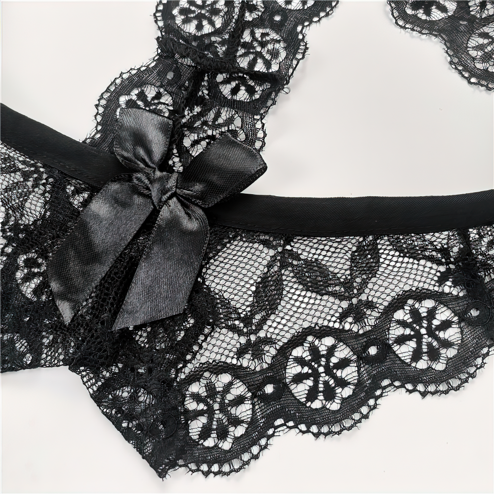 Women's Sexy Lace Panties / Female Mid Waist Panties With Bow / Aesthetic Underwear For Girl - EVE's SECRETS