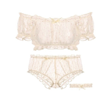 Women's Sexy Lingerie Set / Adult Off Shoulder Sleeve Top and Panties / Sexy Pajamas for Ladies - EVE's SECRETS