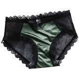 Women's Sexy Mid-Waist Lace Panties with Bow / Female Comfortable Pure Cotton Underwear - EVE's SECRETS