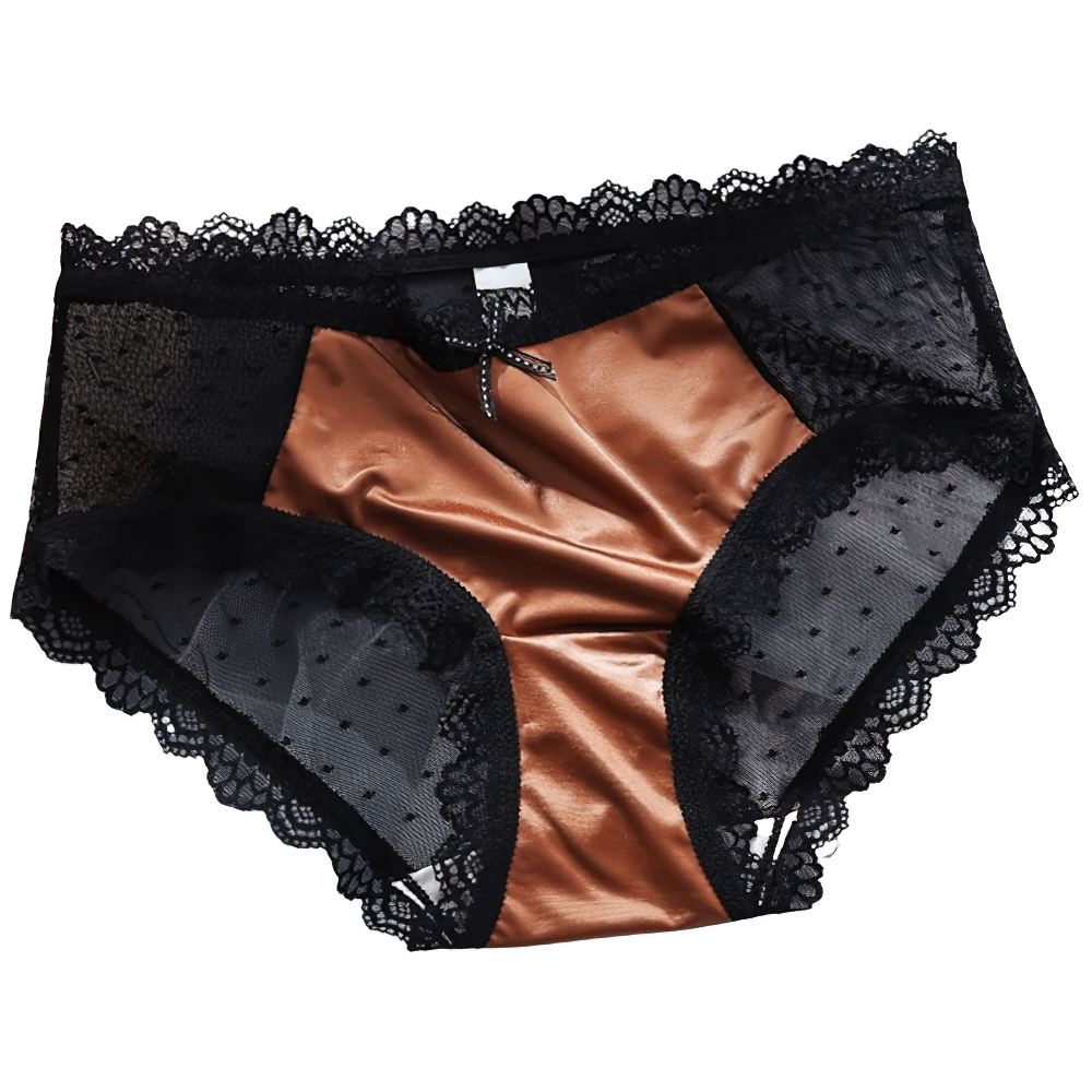 Women's Sexy Mid-Waist Lace Panties with Bow / Female Comfortable Pure Cotton Underwear - EVE's SECRETS