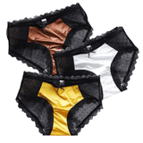 Women's Sexy Mid-Waist Lace Panties with Bow / Female Comfortable Pure Cotton Underwear - EVE's SECRETS