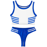 Women's Sexy Schoolgirl Costumes Lingerie / Female Crop Top with Crotchless Sissy Briefs - EVE's SECRETS