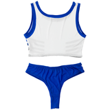 Women's Sexy Schoolgirl Costumes Lingerie / Female Crop Top with Crotchless Sissy Briefs - EVE's SECRETS