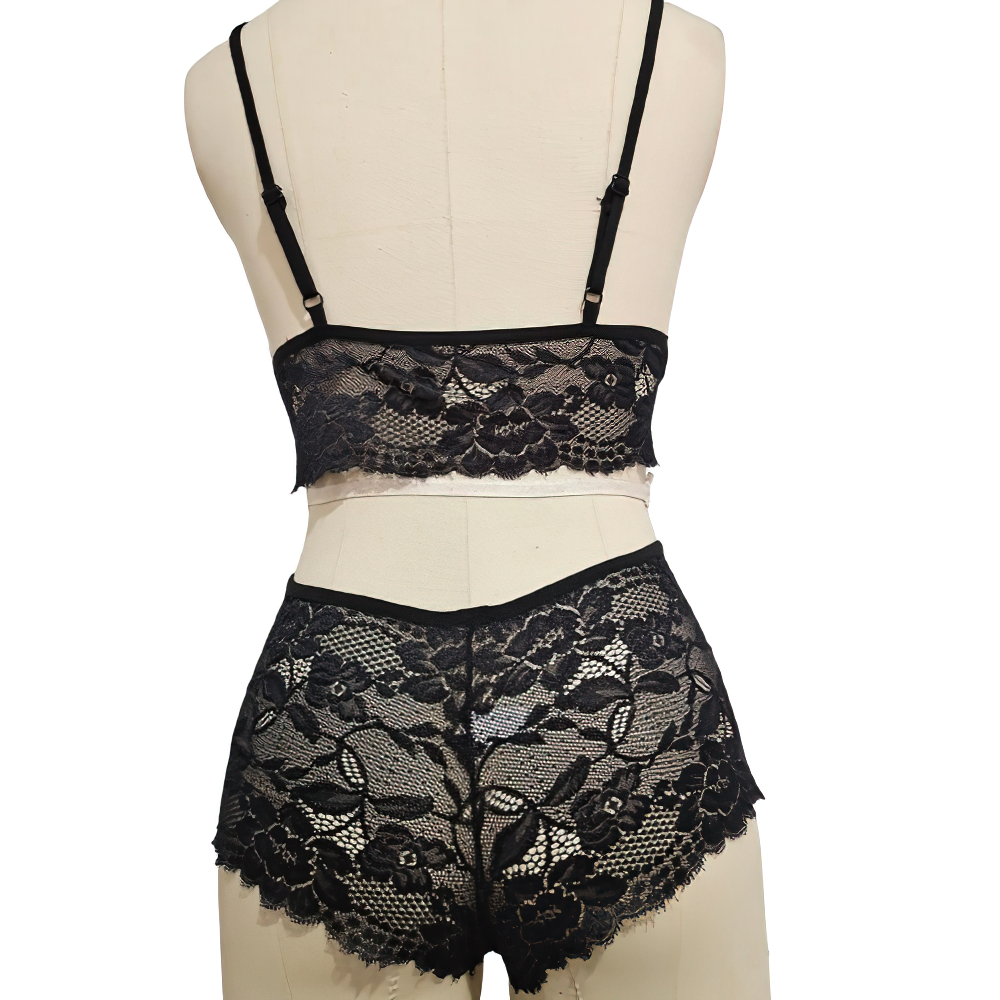 Women's Sexy Solid Lace Underwear Set / Erotic Female Floral Lace Bras+Thongs - EVE's SECRETS