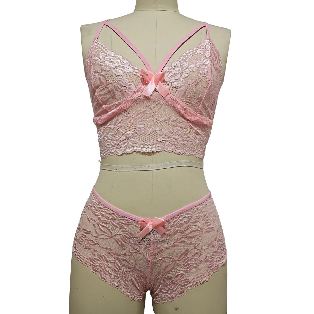 Women's Sexy Solid Lace Underwear Set / Erotic Female Floral Lace Bras+Thongs - EVE's SECRETS