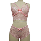 Women's Sexy Solid Lace Underwear Set / Erotic Female Floral Lace Bras+Thongs - EVE's SECRETS