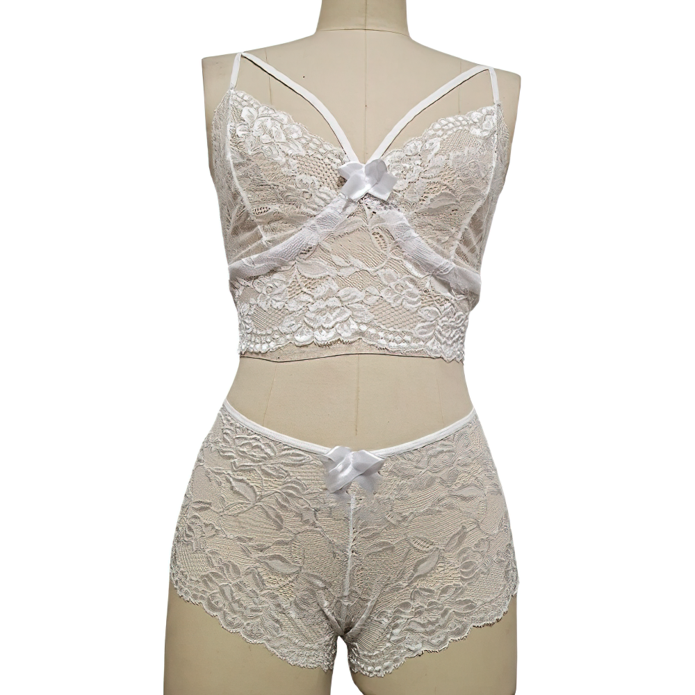 Women's Sexy Solid Lace Underwear Set / Erotic Female Floral Lace Bras+Thongs - EVE's SECRETS