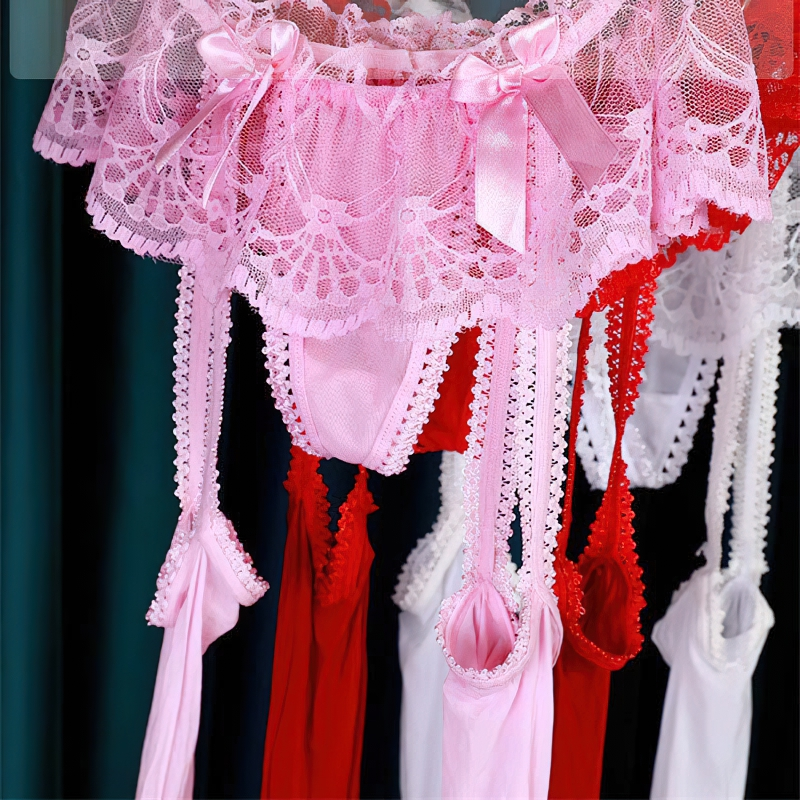 Women's Sexy Stockings With Transparent Highs Thigh / Elastic Lingerie With Belt Suspender - EVE's SECRETS