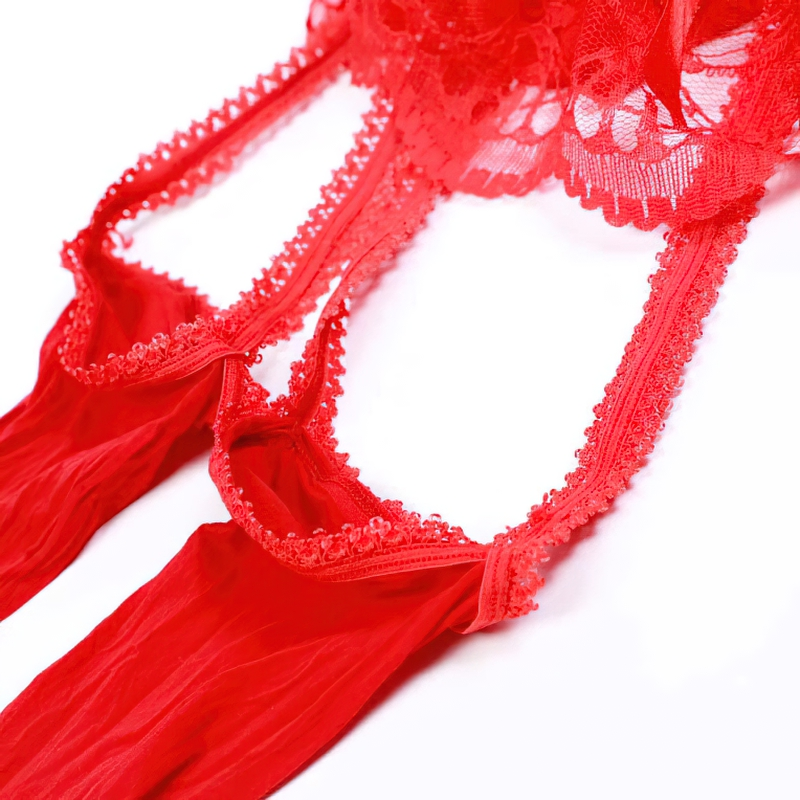 Women's Sexy Stockings With Transparent Highs Thigh / Elastic Lingerie With Belt Suspender - EVE's SECRETS