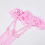 Women's Sexy Stockings With Transparent Highs Thigh / Elastic Lingerie With Belt Suspender - EVE's SECRETS