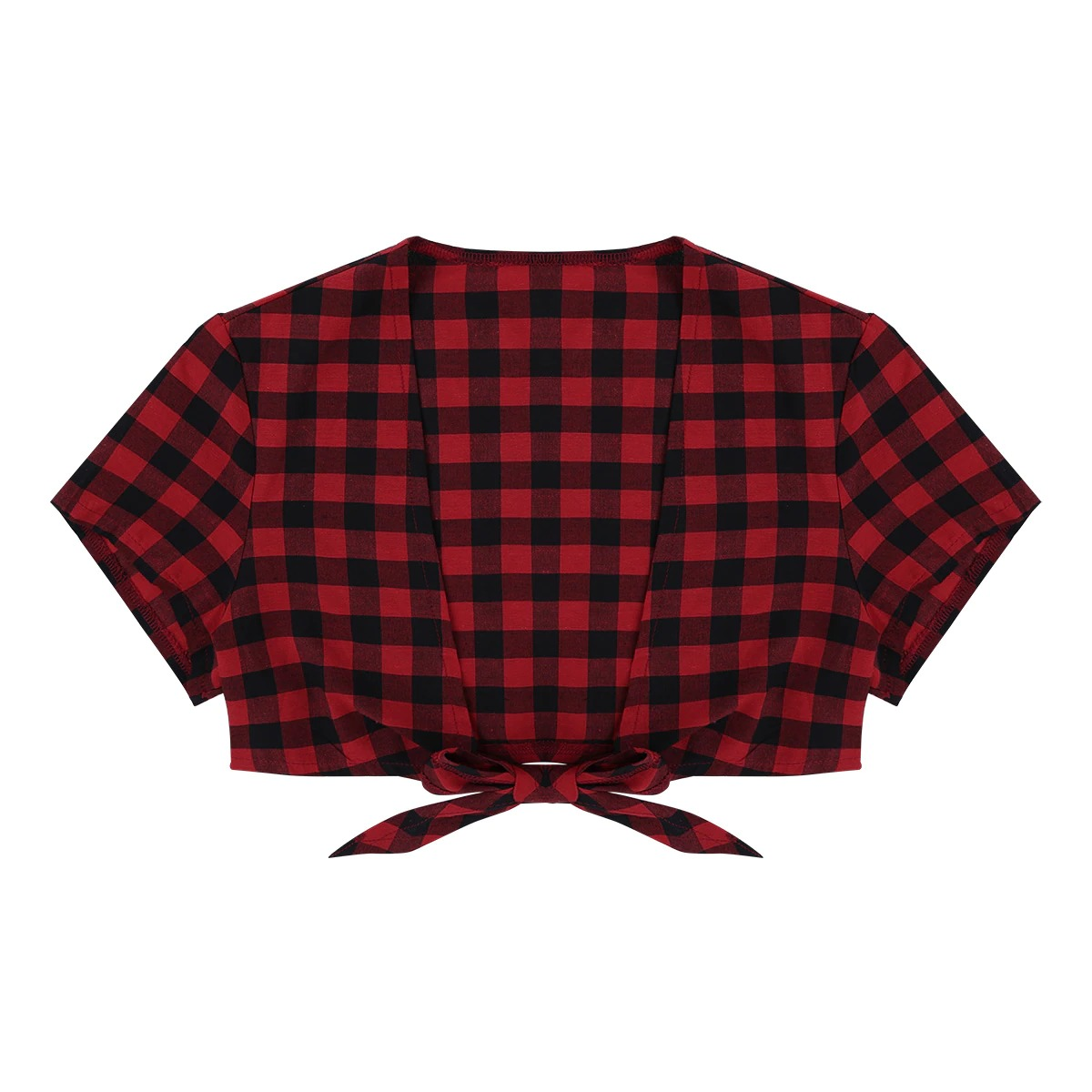 Women's Sexy Tie Up Crop Tops in Four Colors / Short-Sleeve Plunge Top / Ladies Erotic Clothing - EVE's SECRETS