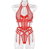 Women's Sexy Transparent Bandage Lingerie / Sensual Erotic Female Mesh Apparel - EVE's SECRETS