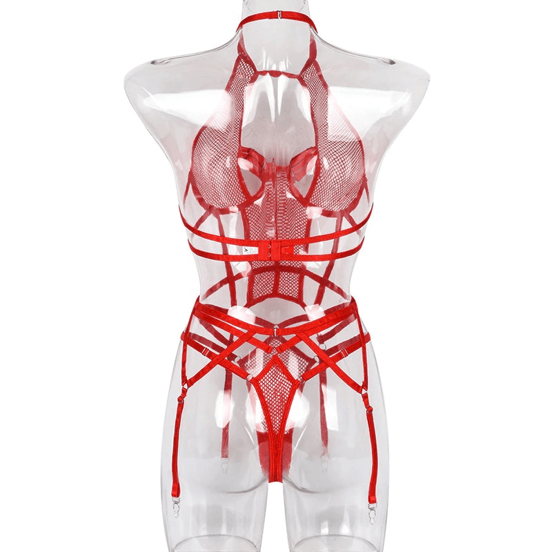 Women's Sexy Transparent Bandage Lingerie / Sensual Erotic Female Mesh Apparel - EVE's SECRETS