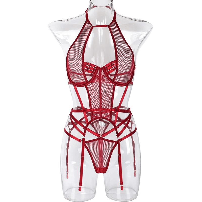 Women's Sexy Transparent Bandage Lingerie / Sensual Erotic Female Mesh Apparel - EVE's SECRETS