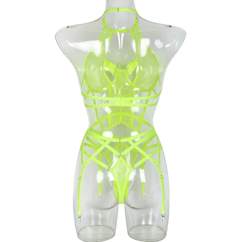 Women's Sexy Transparent Bandage Lingerie / Sensual Erotic Female Mesh Apparel - EVE's SECRETS
