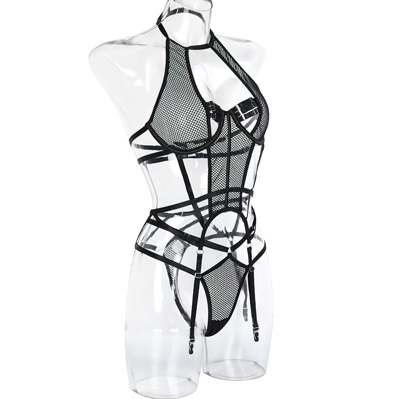 Women's Sexy Transparent Bandage Lingerie / Sensual Erotic Female Mesh Apparel - EVE's SECRETS