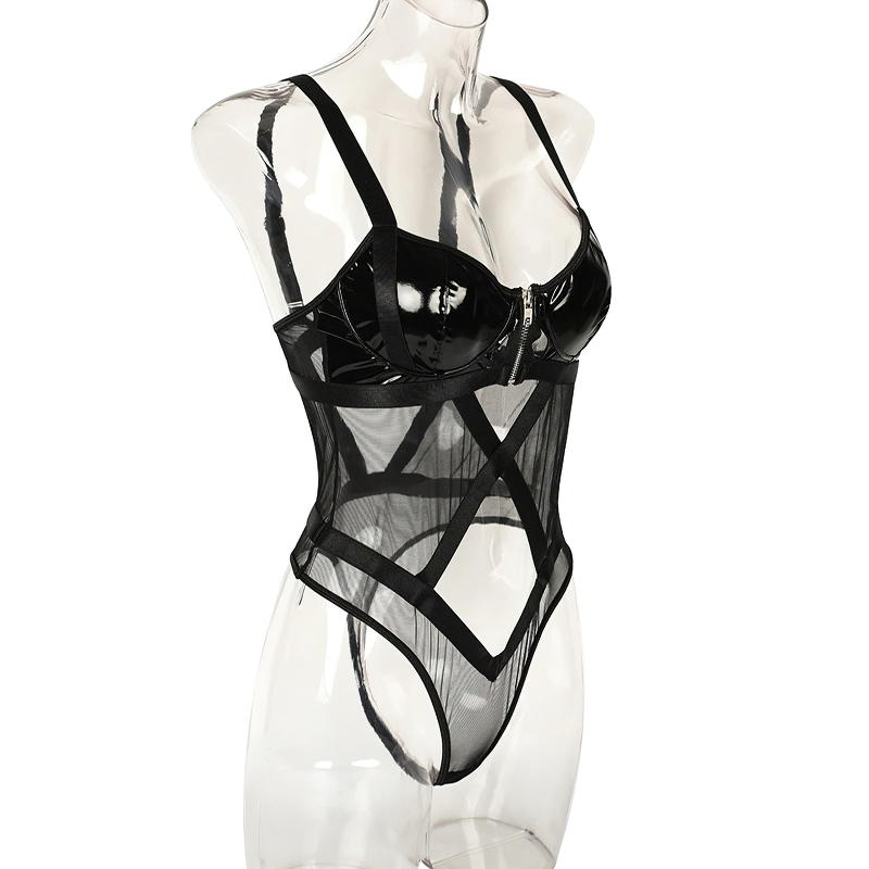Women's Sexy Transparent Bodysuit / Sensual Sleeveless Lingerie / Fetish Clothing - EVE's SECRETS
