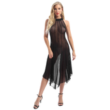 Women's Sexy Transparent Mesh Dress / See-Through Sleeveless Erotic Clothing - EVE's SECRETS