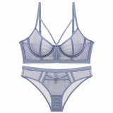 Women's Sexy Ultra-Thin Unlined Transparent Lingerie Set / Push-Up Side Support Bra with Panty - EVE's SECRETS