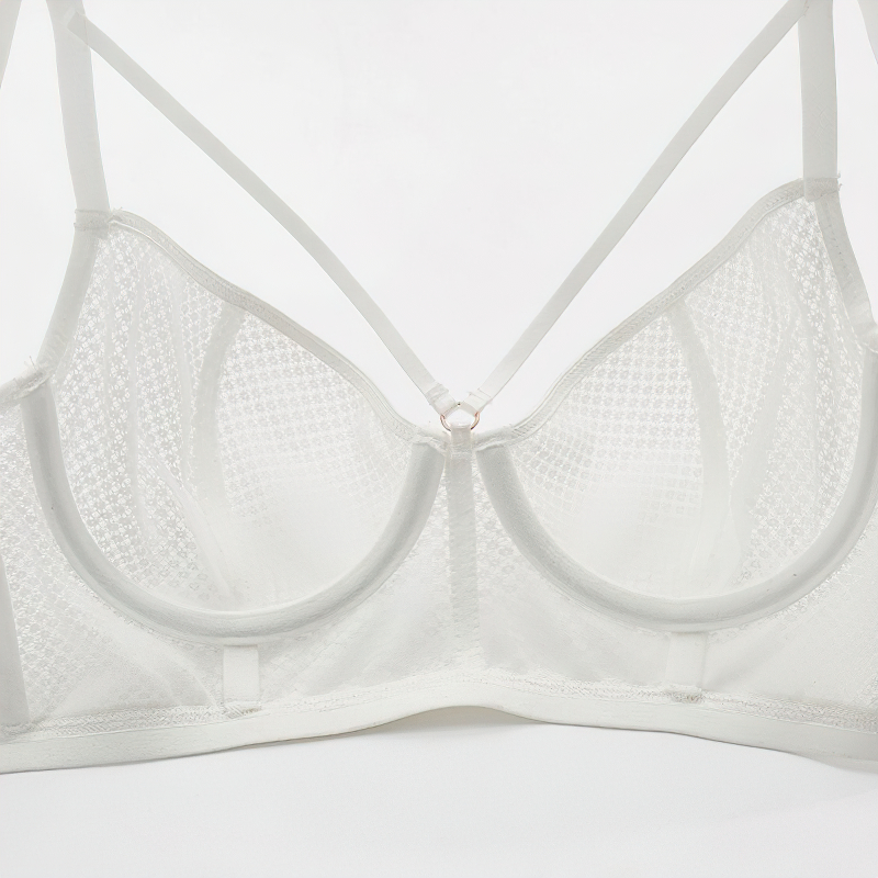 Women's Sexy Ultra-Thin Unlined Transparent Lingerie Set / Push-Up Side Support Bra with Panty - EVE's SECRETS