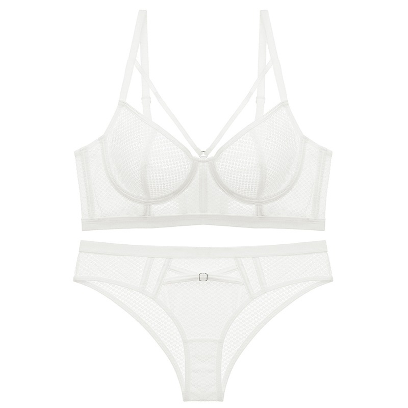 Women's Sexy Ultra-Thin Unlined Transparent Lingerie Set / Push-Up Side Support Bra with Panty - EVE's SECRETS