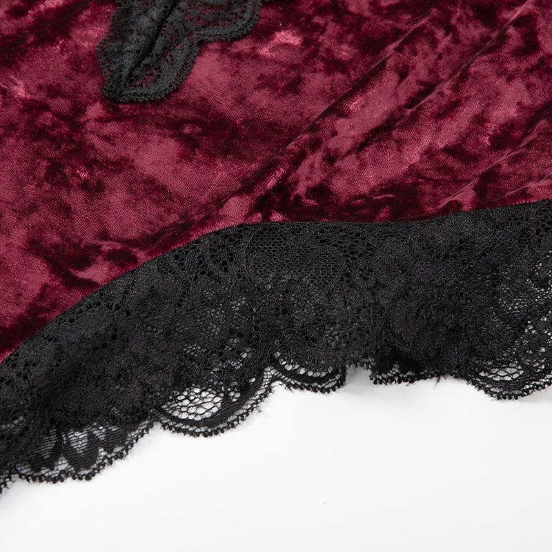 Women's Sexy Velvet Bodysuit in Two Colors / Wireless Bodycon Teddy with Lace / Erotic Outfits - EVE's SECRETS