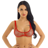 Women's Sheer Bra Top / U-Neckline Exotic Crop Top / Female Sexy Outfits - EVE's SECRETS