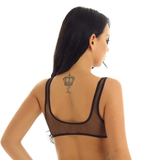 Women's Sheer Bra Top / U-Neckline Exotic Crop Top / Female Sexy Outfits - EVE's SECRETS
