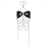 Women's Shiny Chain Sexy Vest / Female Round Buckle Clubwear Bra - EVE's SECRETS