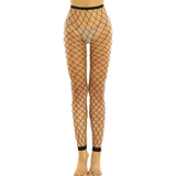 Women's Through Sheer High-Waist Hollow Out / Sexy Footless Stretchy Tights Stockings - EVE's SECRETS