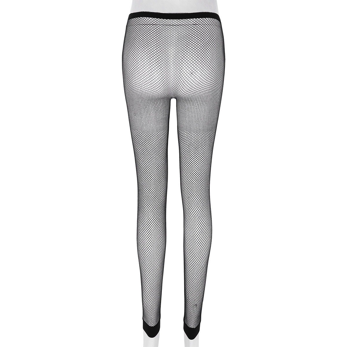 Women's Through Sheer High-Waist Hollow Out / Sexy Footless Stretchy Tights Stockings - EVE's SECRETS