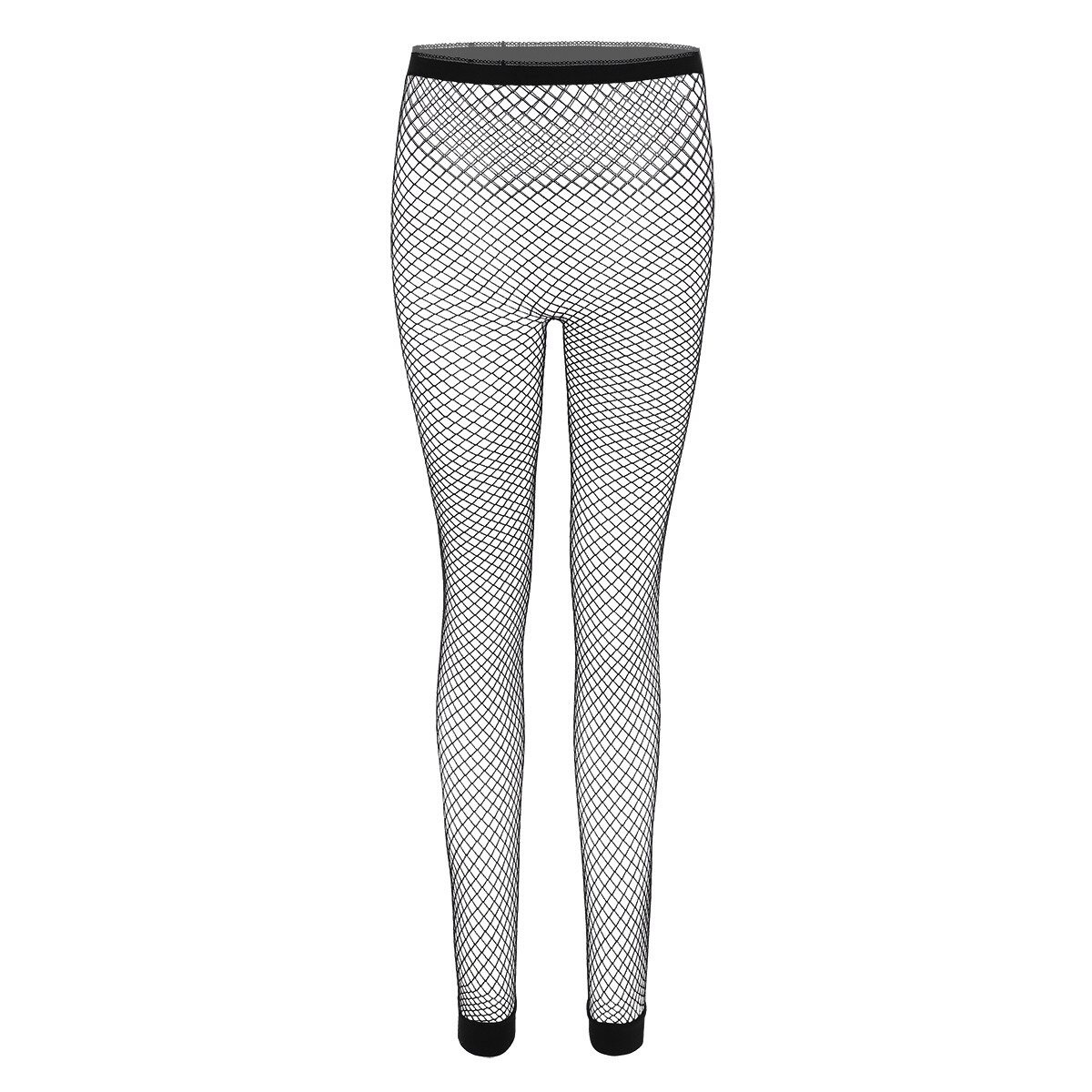 Women's Through Sheer High-Waist Hollow Out / Sexy Footless Stretchy Tights Stockings - EVE's SECRETS