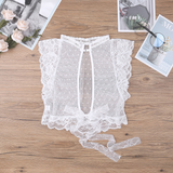 Women's Transparent Sexy Lingerie With Floral Print / Lace Sheer Mesh Wireless Bra Crop Top - EVE's SECRETS