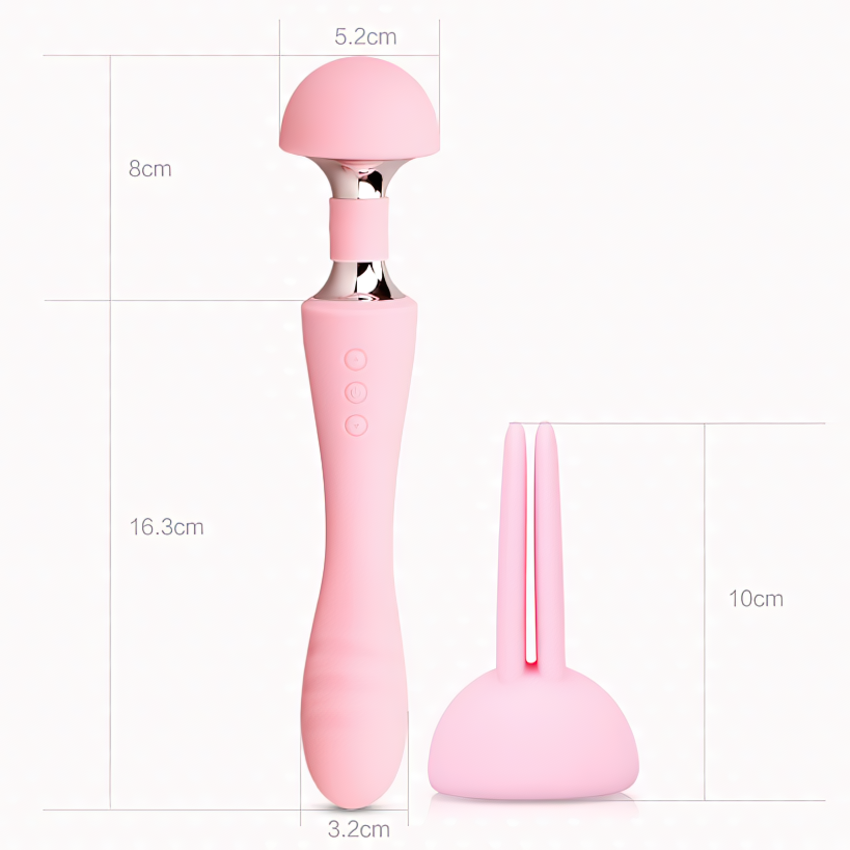 Women's Wand Vibrator With G-Spot Stimulation Cap / Female Sex Toy For Clitoral Masturbation - EVE's SECRETS