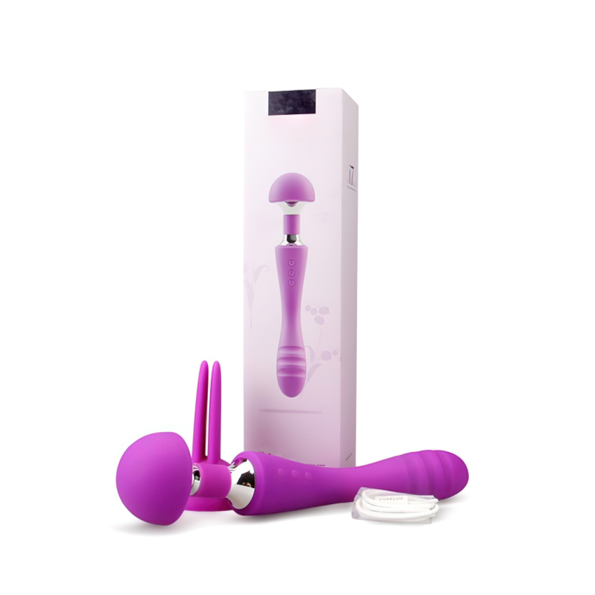 Women's Wand Vibrator With G-Spot Stimulation Cap / Female Sex Toy For Clitoral Masturbation - EVE's SECRETS