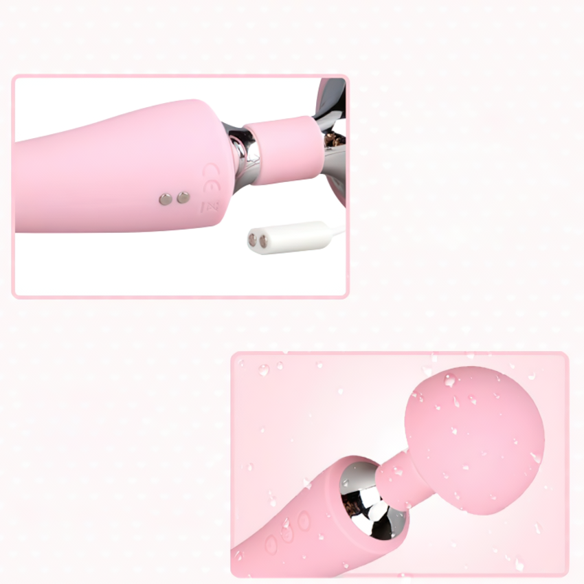 Women's Wand Vibrator With G-Spot Stimulation Cap / Female Sex Toy For Clitoral Masturbation - EVE's SECRETS