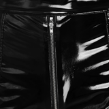 Women's Wet Look Hotpants with Zipper Crotch and Buckle / Sexy Exotic Shorts / Female Erotic Outfits - EVE's SECRETS