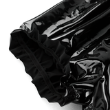 Women's Wet Look PU Leather Ruffled Lingerie / Elastic Waistband Female Sexy Underwear Panties - EVE's SECRETS